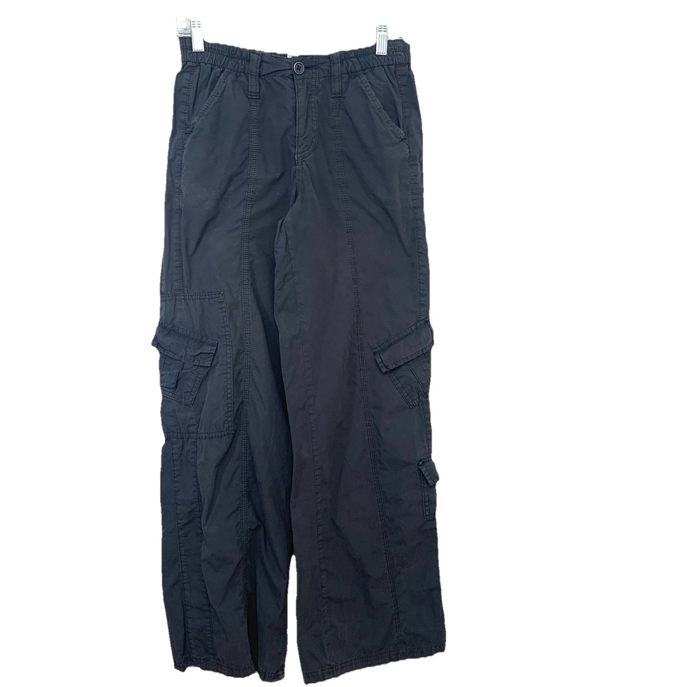 BDG Y2K Cargo Pants Woman XS Gray Wide Leg Lightweight 100% Cotton Hiking 31"